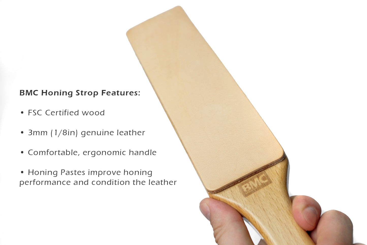 BMC Leather Strop Paddle with Pastes